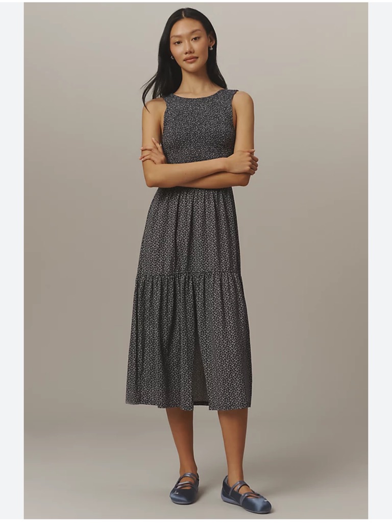 Nation Los Angeles Cotton Clementine Midi Dress $188